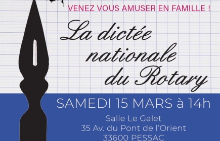 Dictée Nationale du Rotary à Pessac - Samedi 15 mars 2025